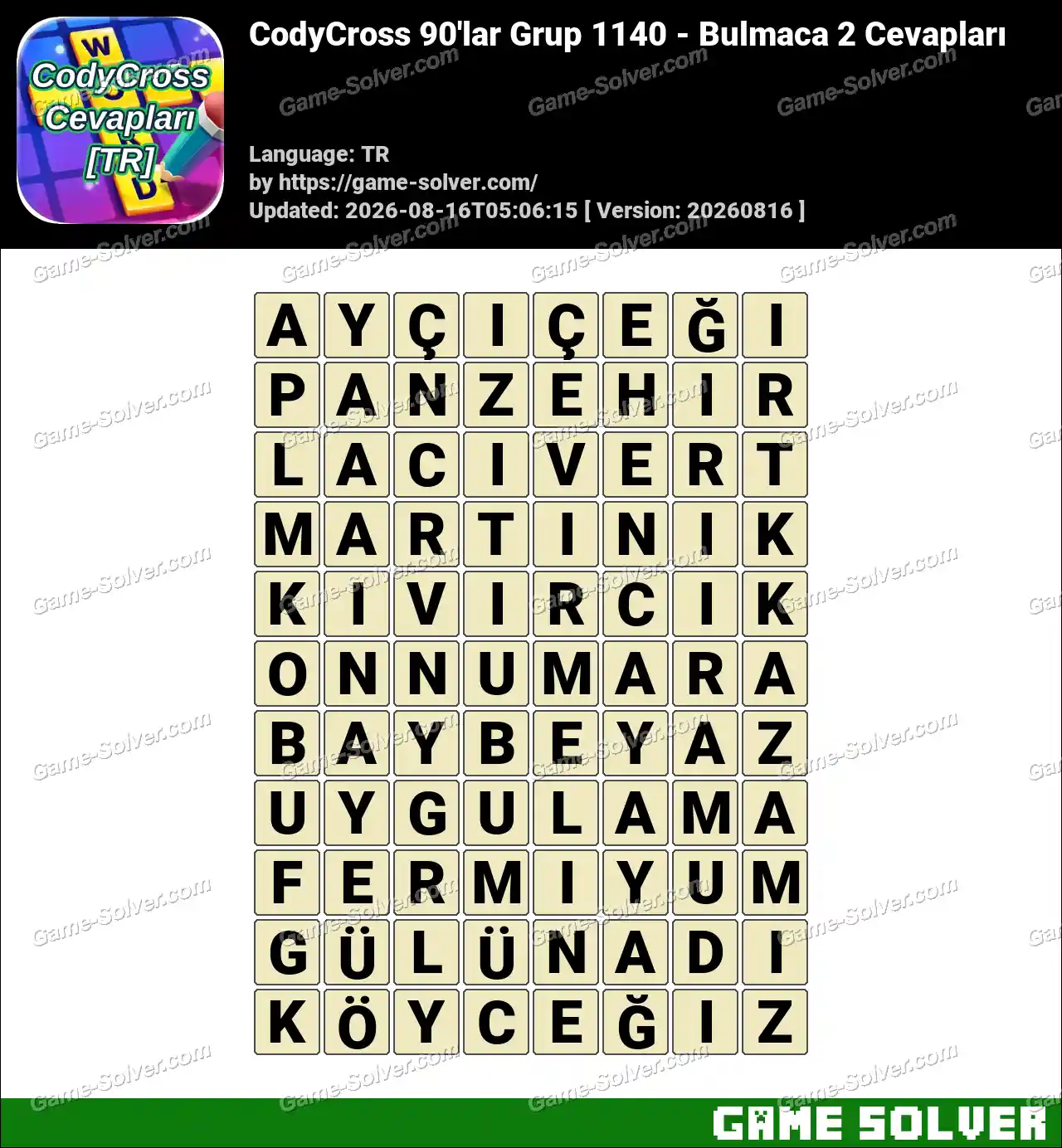 CodyCross 90’lar Grup 1140 – Bulmaca 2 Cevapları